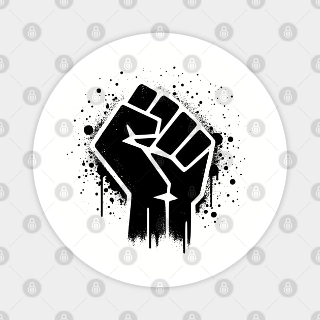 Black Power Fist, Resist, Protest Fist Magnet by UrbanLifeApparel